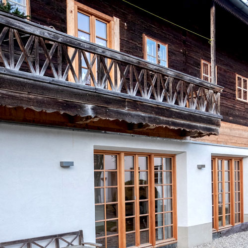 Historische Fenster für Bauernhaus